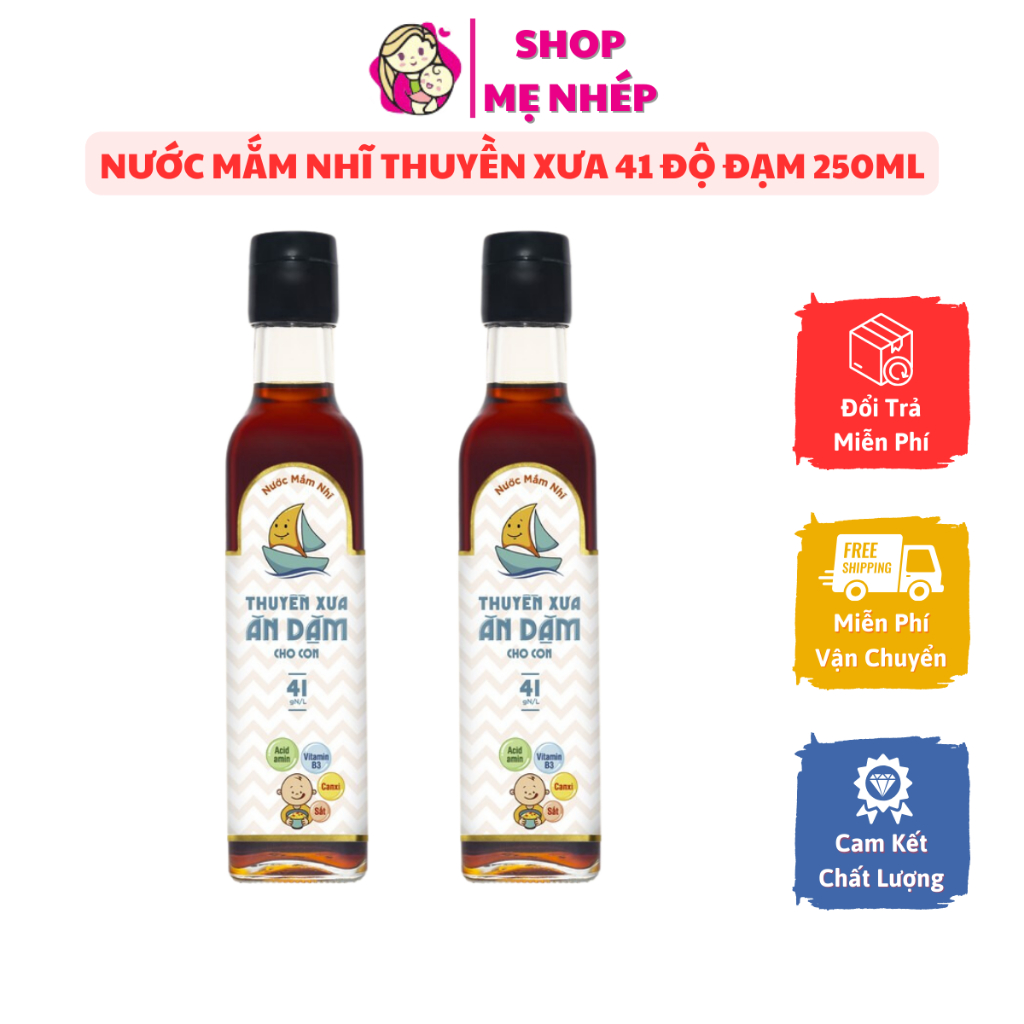Nước Mắm Nhĩ Thuyền Xưa Ăn Dặm Cho Con 41 Độ Đạm 65ml/250ml